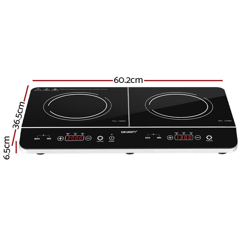 Devanti Portable Induction Cooktop 60cm Portable Cooker 15A Plug