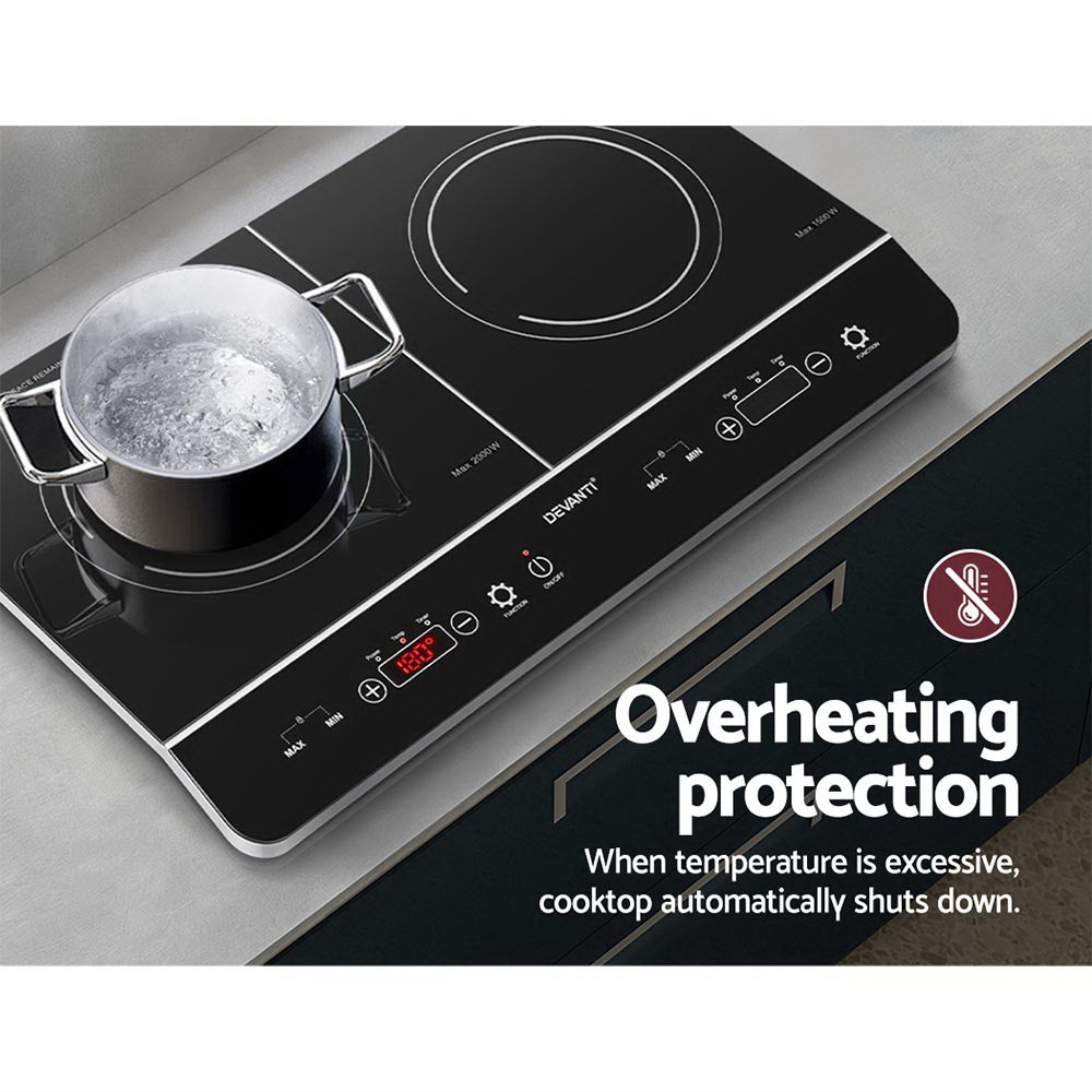 Devanti Portable Induction Cooktop 60cm Portable Cooker 15A Plug