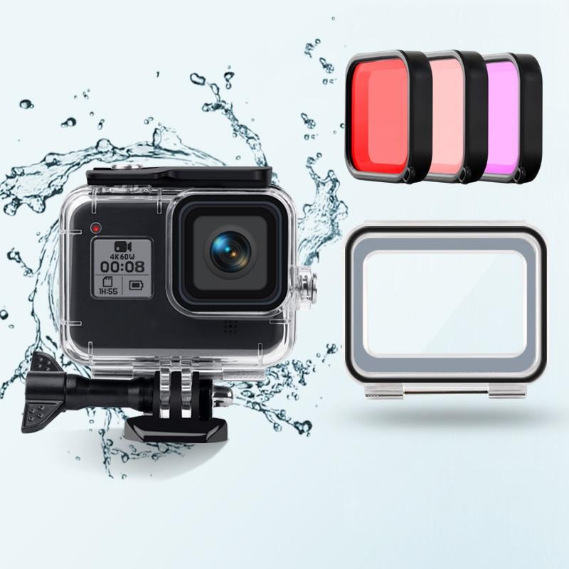 Waterproof Case For Gopro Hero8 With Touch Back Cover And Lens Filter - 45M-1915197007056736256
