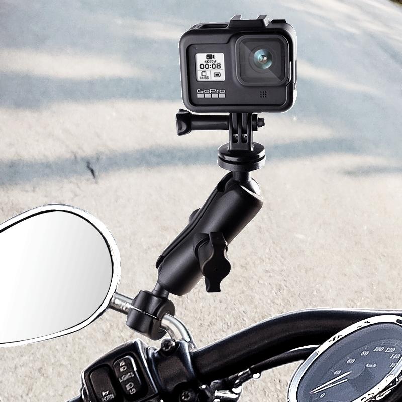Universal Motorcycle Mount For Action Cameras - 14Cm Rod - Compatible With Gopro Insta360 Dji Action And More-1915196508731478020