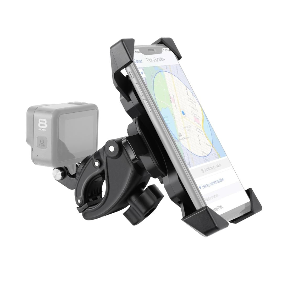 Bicycle Gps Navigation Mount For Handlebars - Compatible With 4.0-6.5 Phones And Gopro-1915196511621353481