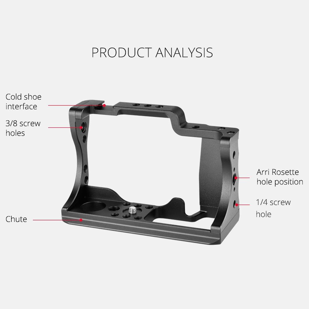 Video Camera Cage Stabilizer For Canon Eos M50 - Black-1915196512854478855