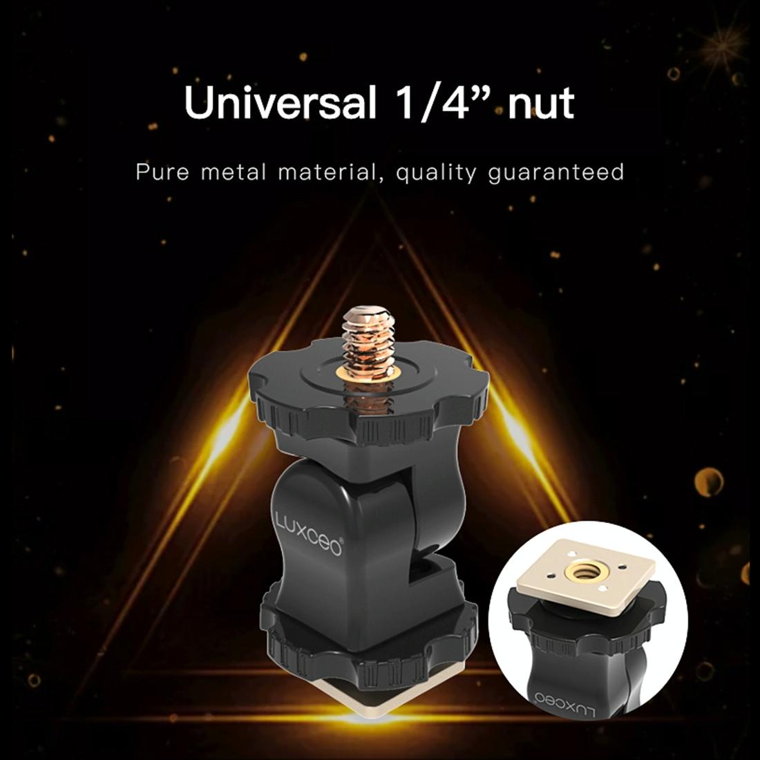 Universal Hot Shoe Damping Ball-Head Camera Bracket - Black-1915196507657736197