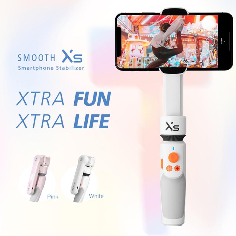 Smooth-Xs Handheld Gimbal Stabilizer Selfie Stick - Pink 200G-1915196535688269825