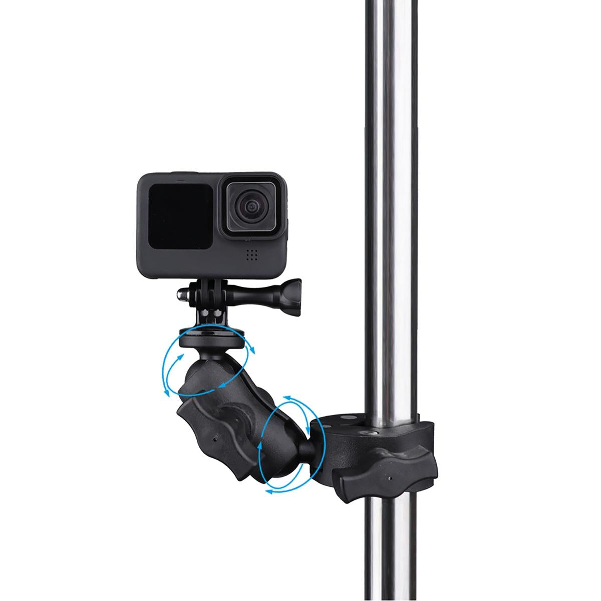 Adjustable 360 Degree Action Camera Clamp Holder - Extended Version-1915196507053756419