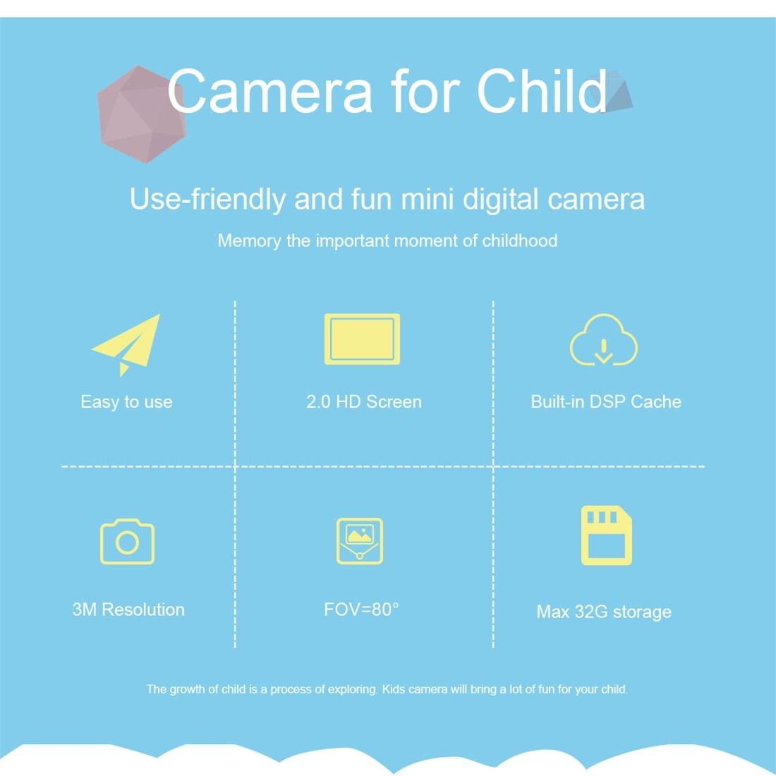 2.0 Inch Hd Screen Digital Children Camera - Pink 3Mp-1915196535486943240