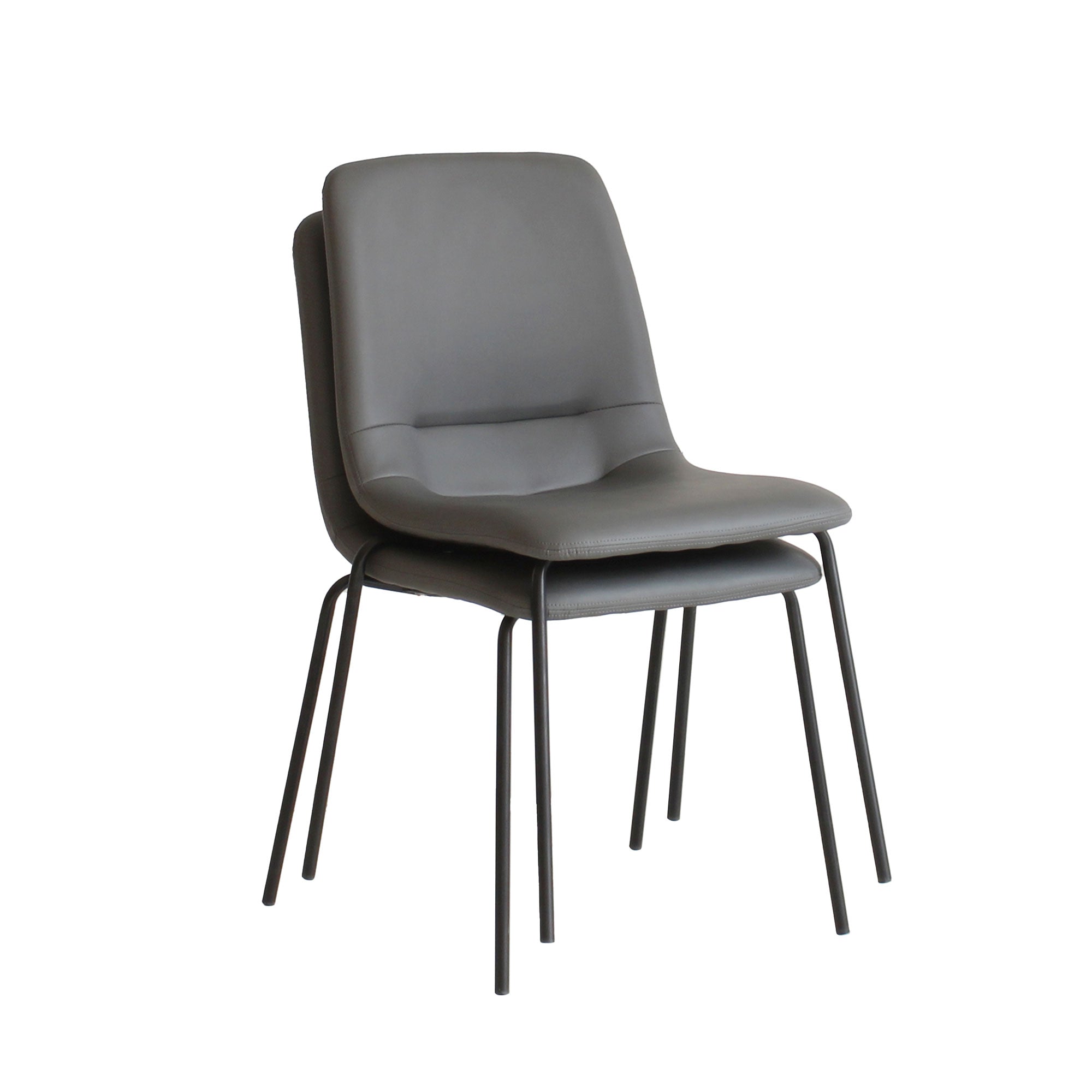 Levede Stackable Dining Chairs Kitchen Grey-1910113294778241024