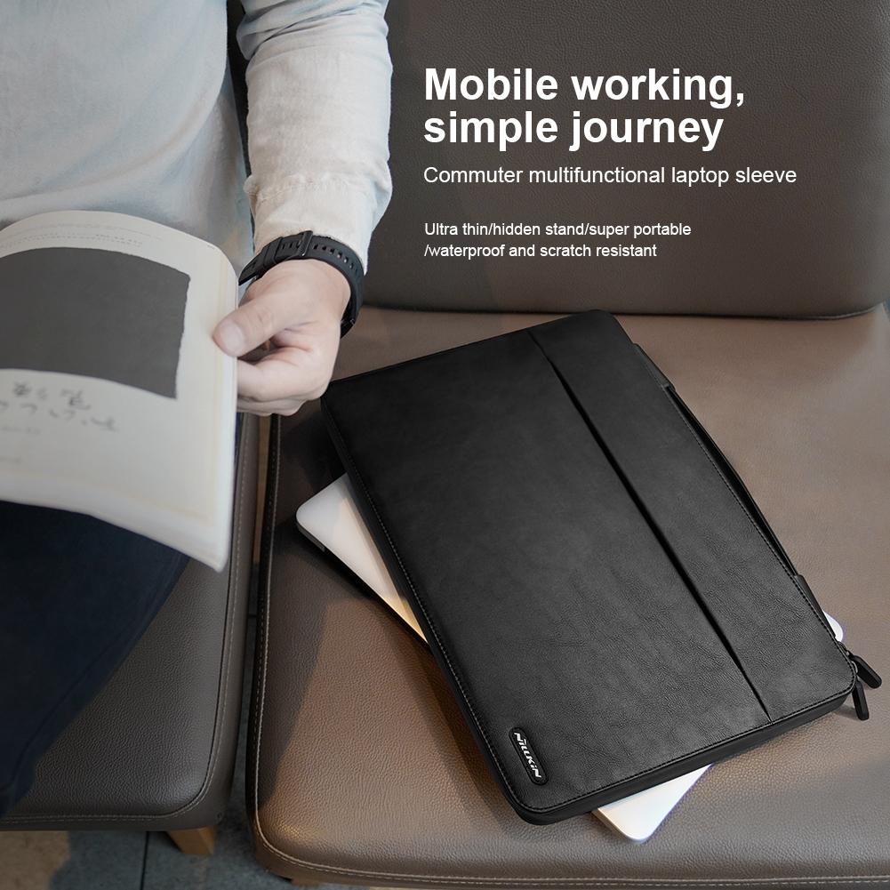 16.1 Inch Multifunctional Laptop Storage Bag With Holder - Classic Black-1915196973087068162