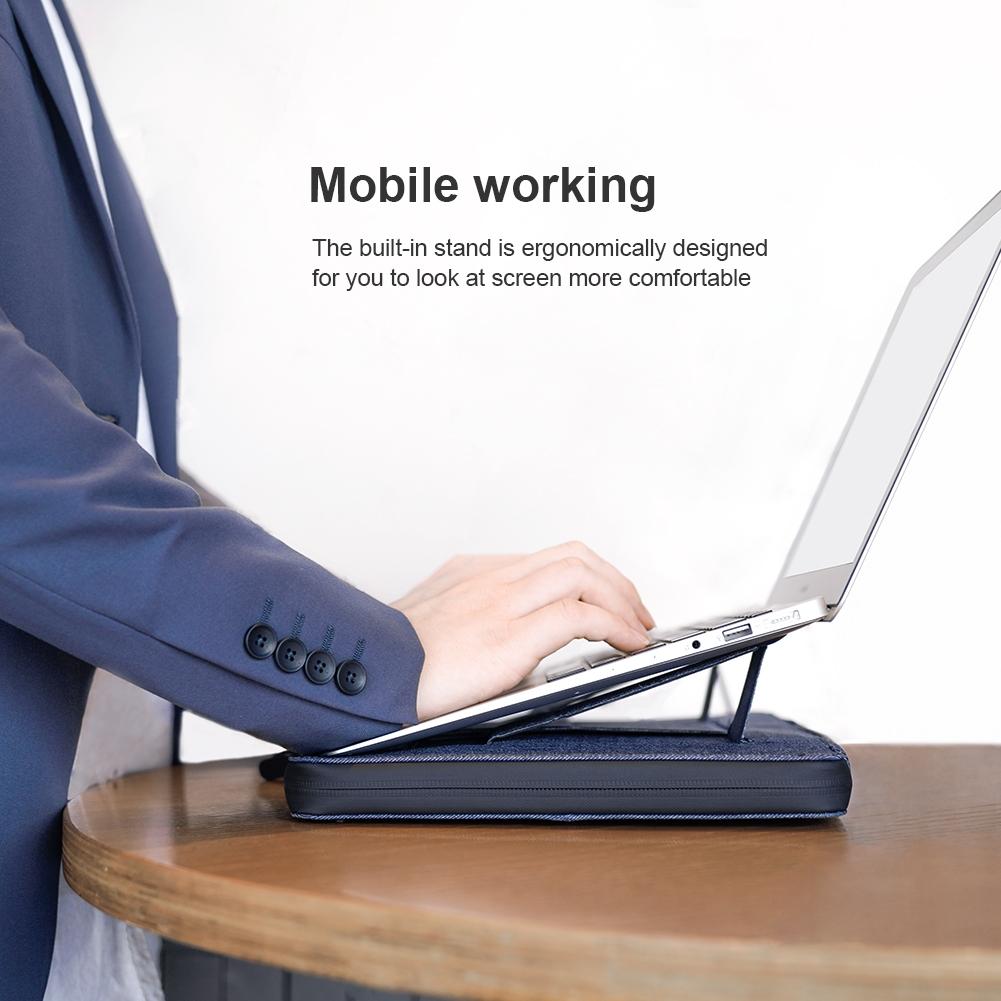 16.1 Inch Multifunctional Laptop Storage Bag With Holder - Classic Black-1915196973087068164
