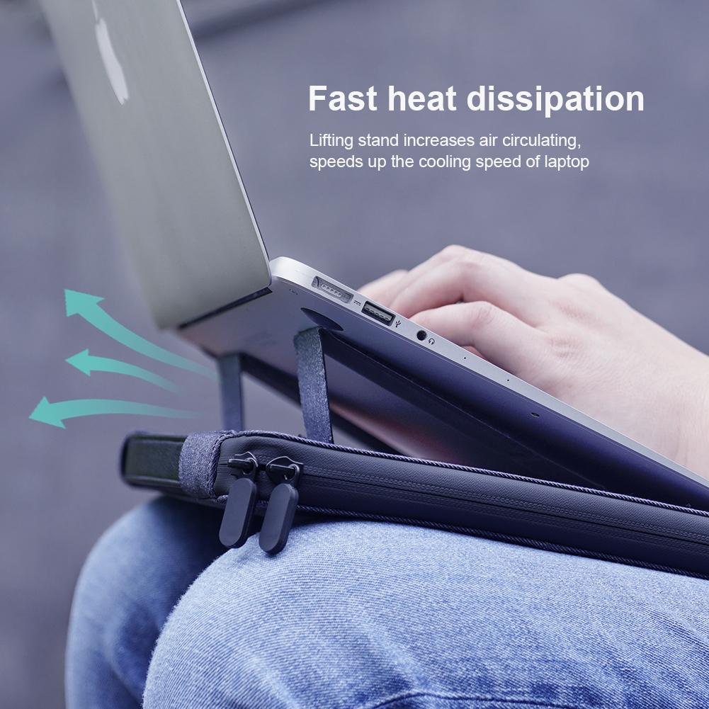 16.1 Inch Multifunctional Laptop Storage Bag With Holder - Classic Black-1915196973087068165