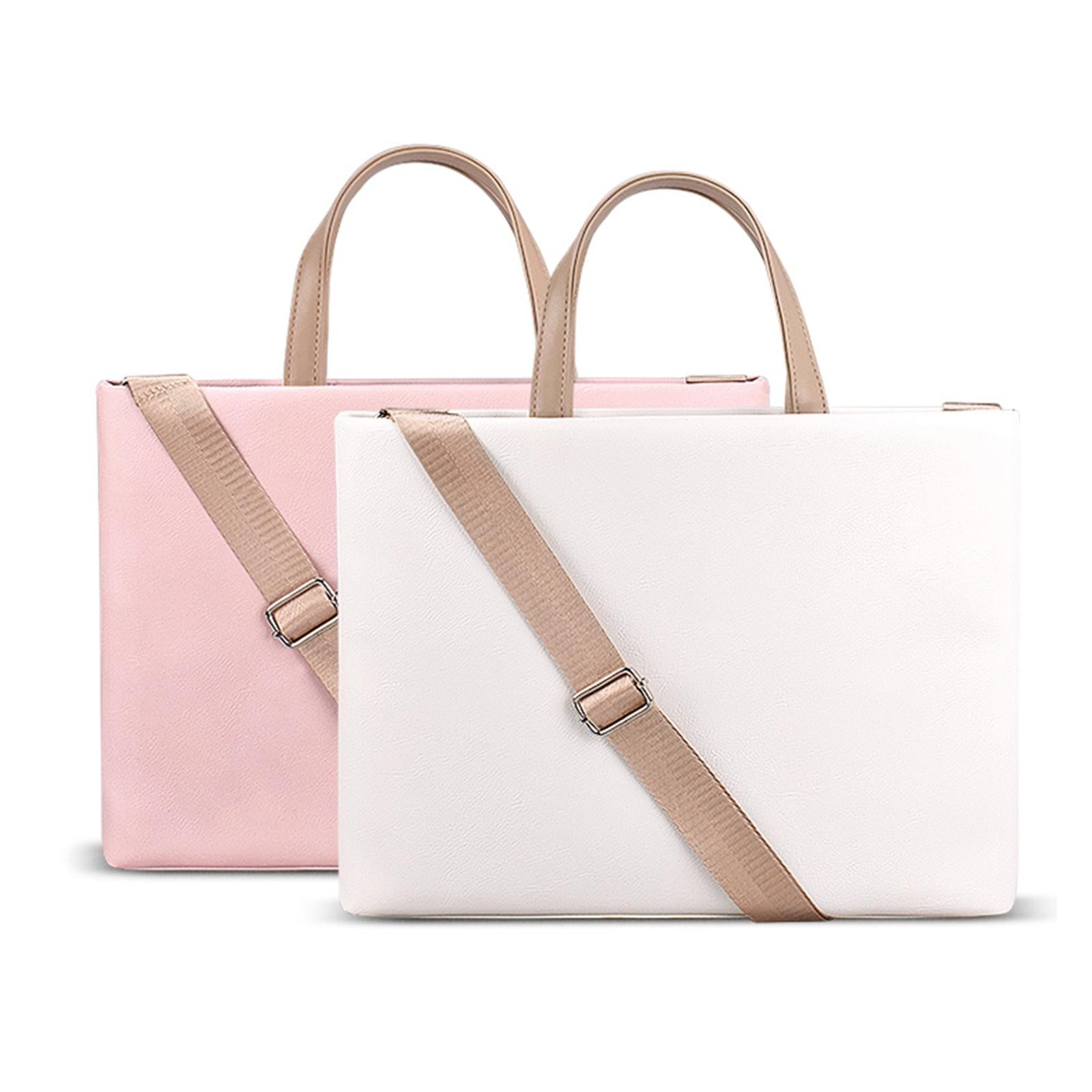 13.3 Inch Lightweight Laptop Bag With Detachable Strap - Pink-1915196894351593473