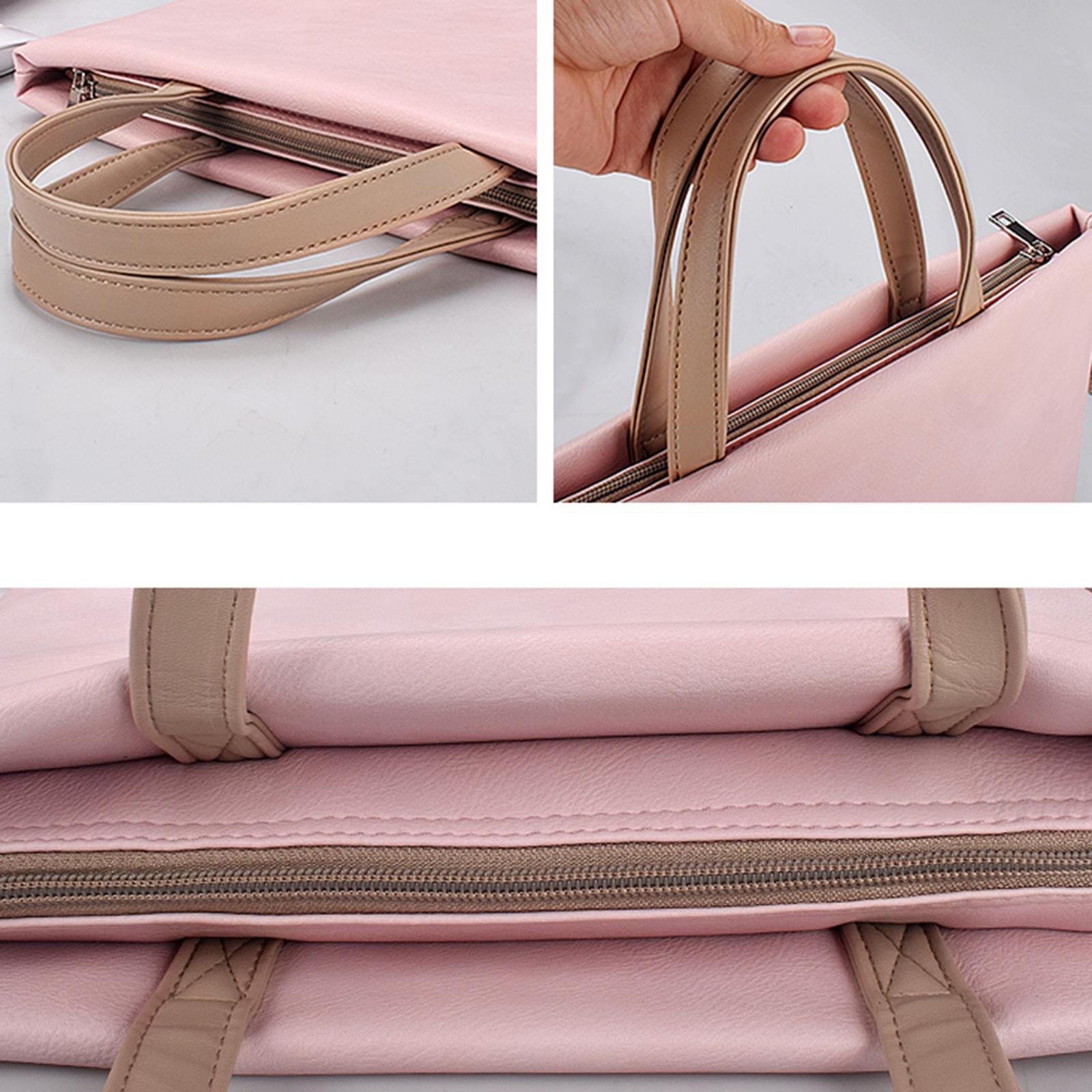 13.3 Inch Lightweight Laptop Bag With Detachable Strap - Pink-1915196894351593474