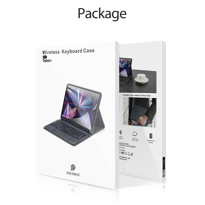Leather Case With Bluetooth Keyboard & Touchpad For Ipad Air / Pro 11 - Black-1915196646199791622