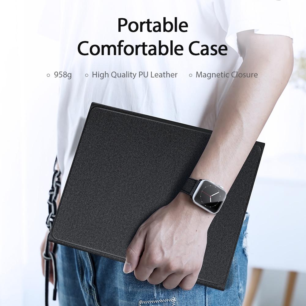 12.9 Ipad Pro Leather Case With Bluetooth Keyboard & Touchpad - Black-1915196648724762626