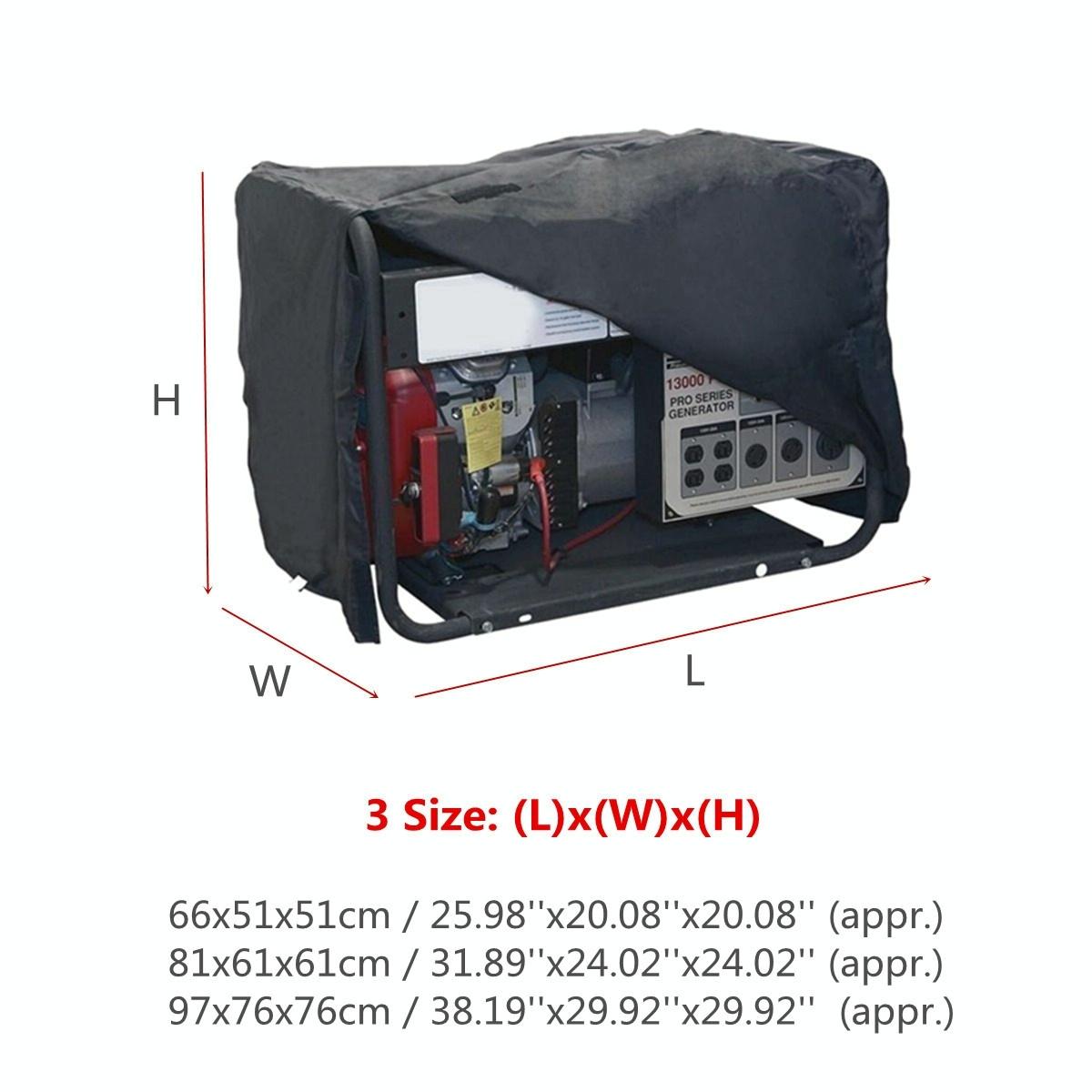 Waterproof Generator Cover - 97X76X76Cm - Black Oxford Cloth-1915196652021485570