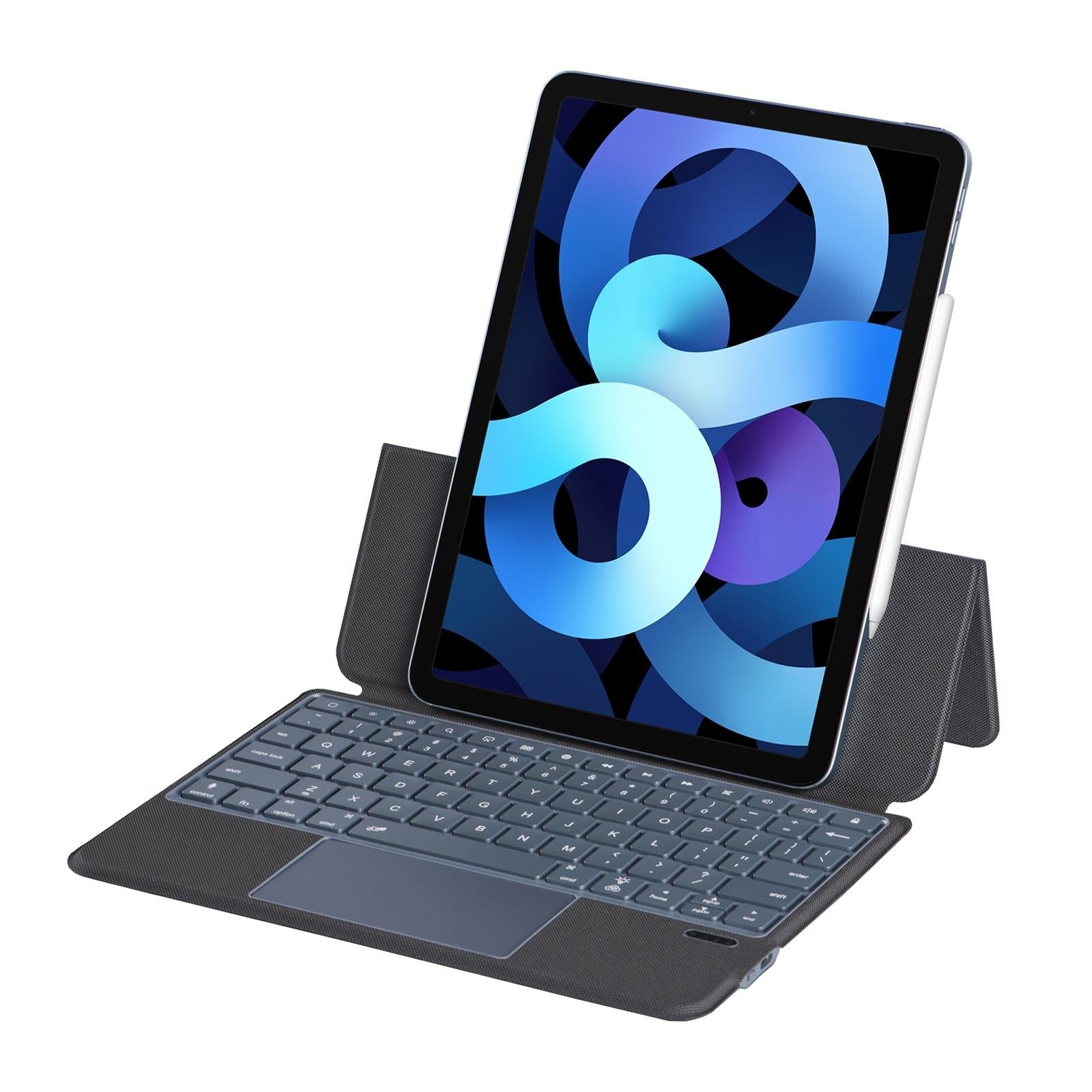Bluetooth Keyboard Leather Case For Ipad Air 11 / 10.9 / 10.5 / Pro 11 - Black-1915196929445335042