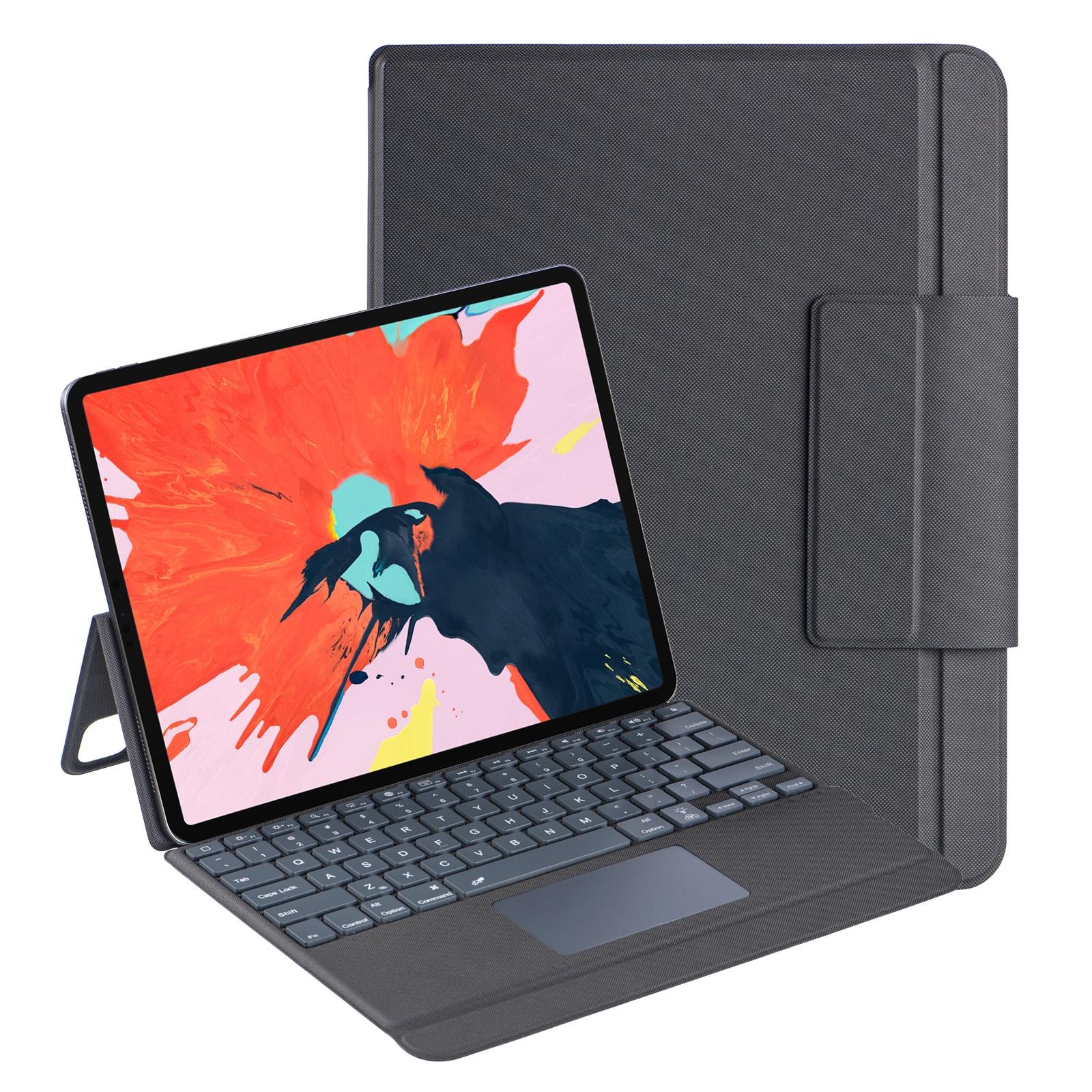 Backlit Bluetooth Keyboard Leather Case For Ipad Pro 12.9 - Black-1915196816069103623