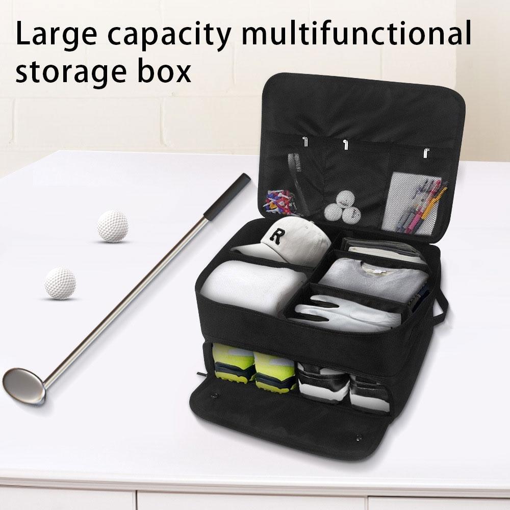 Black Folding Golf Bag With Large Capacity-1915196940476354564