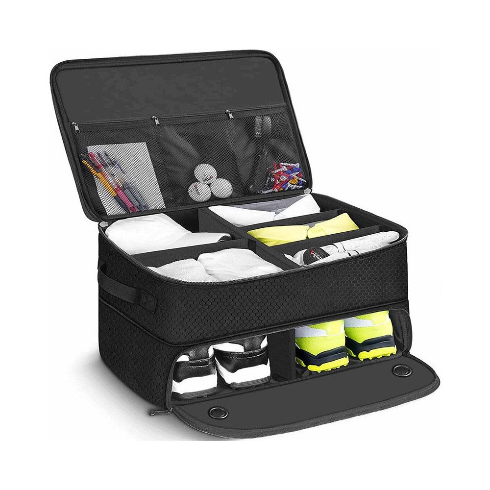 Black Folding Golf Bag With Large Capacity-1915196940476354566