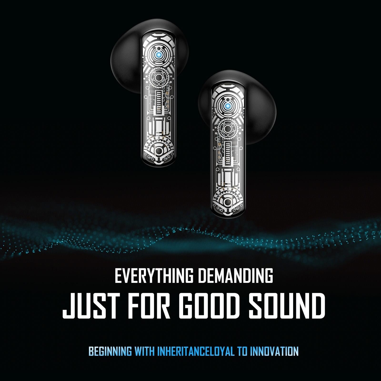 Black Tws Bluetooth Gaming Earphones With Noise Reduction-1915196854199521285