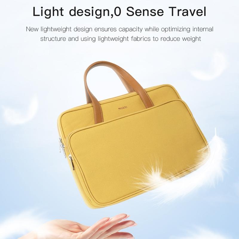 16 Waterproof Oxford Laptop Bag - Yellow-1915196868405628930