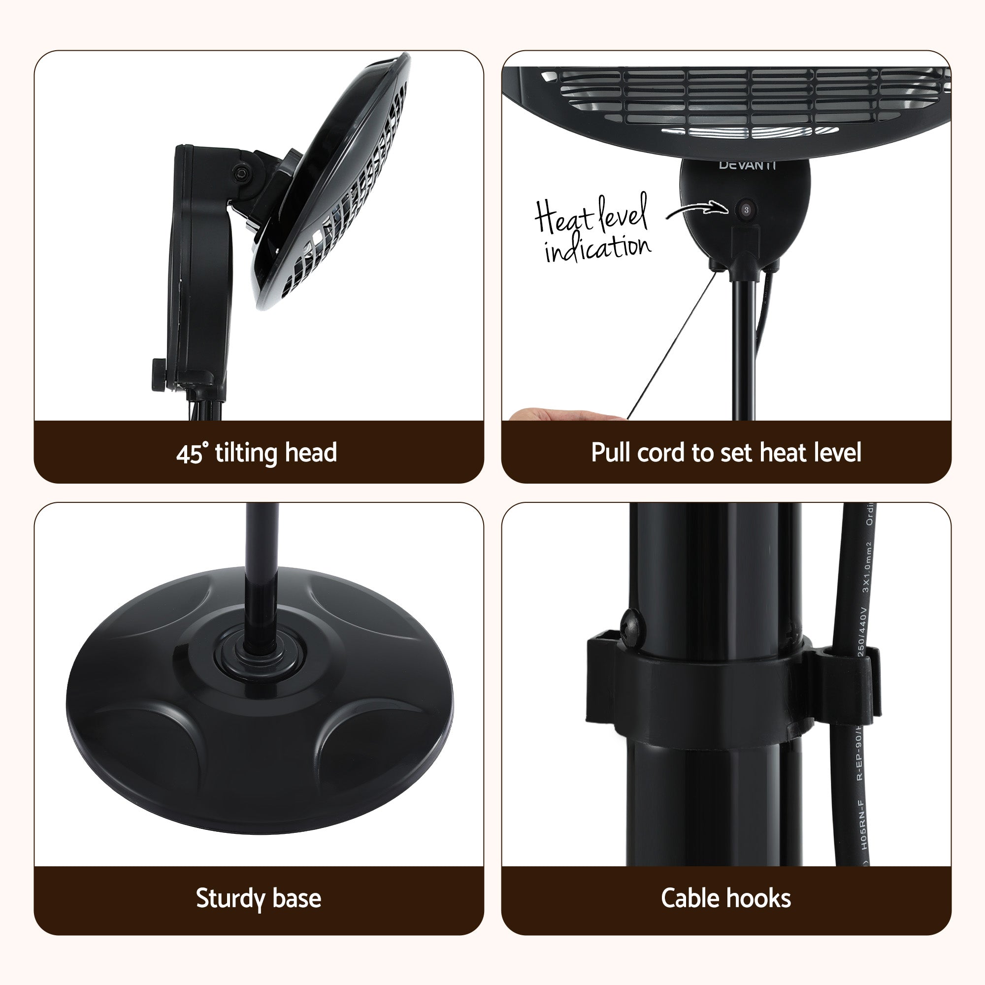 Devanti Electric Patio Heater 2000W