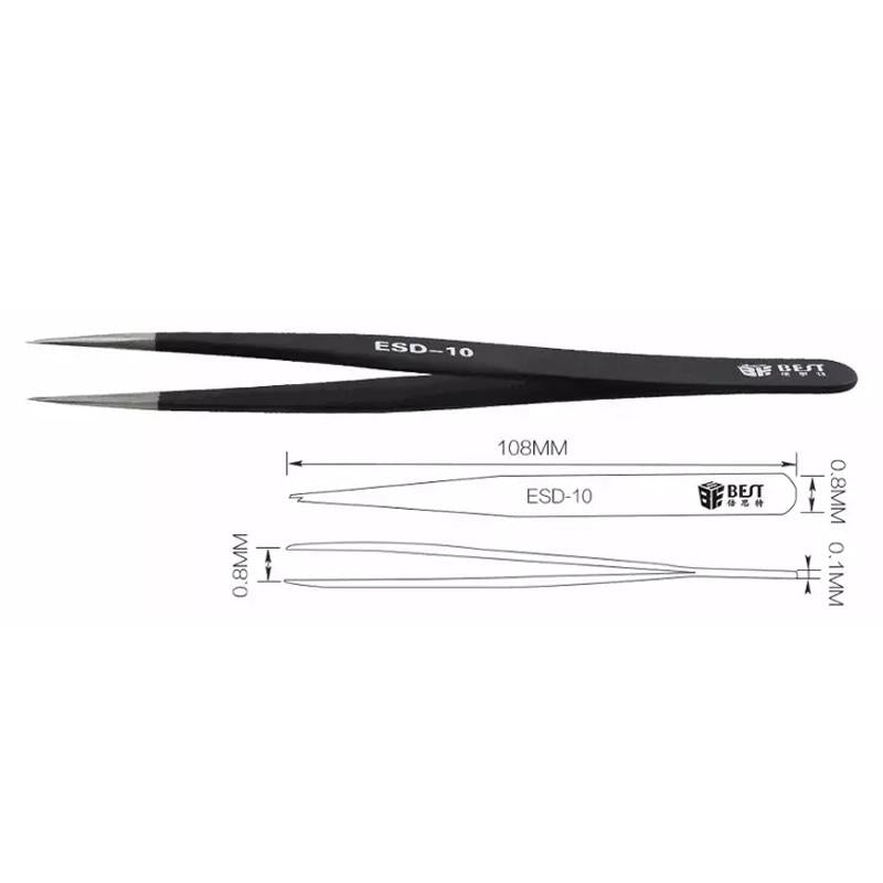 Esd Stainless Steel Tweezers - Precision Anti-Static-1915197473618530306