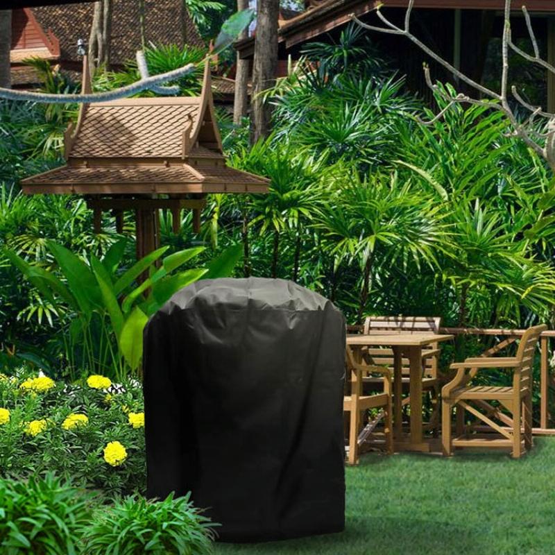 Waterproof Bbq Grill Cover - 210D Oxford Cloth Anti-Uv Dust-Proof 71X73Cm Black-1915196776881721348