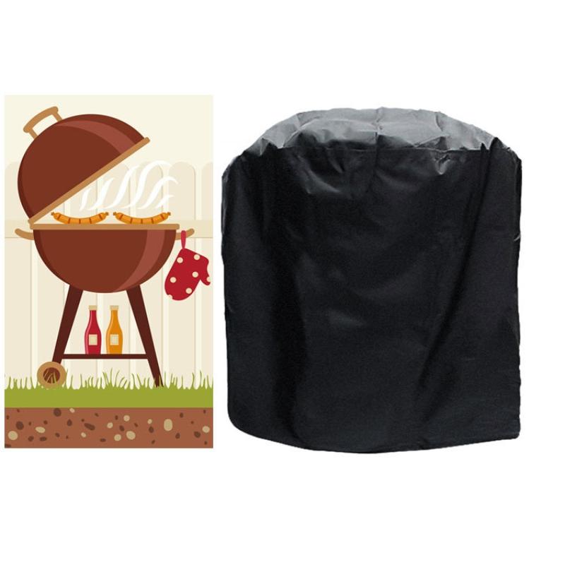 Waterproof Bbq Grill Cover - Anti-Uv Dust-Proof 210D Oxford Cloth - 58X77Cm - Black-1915196793222729733