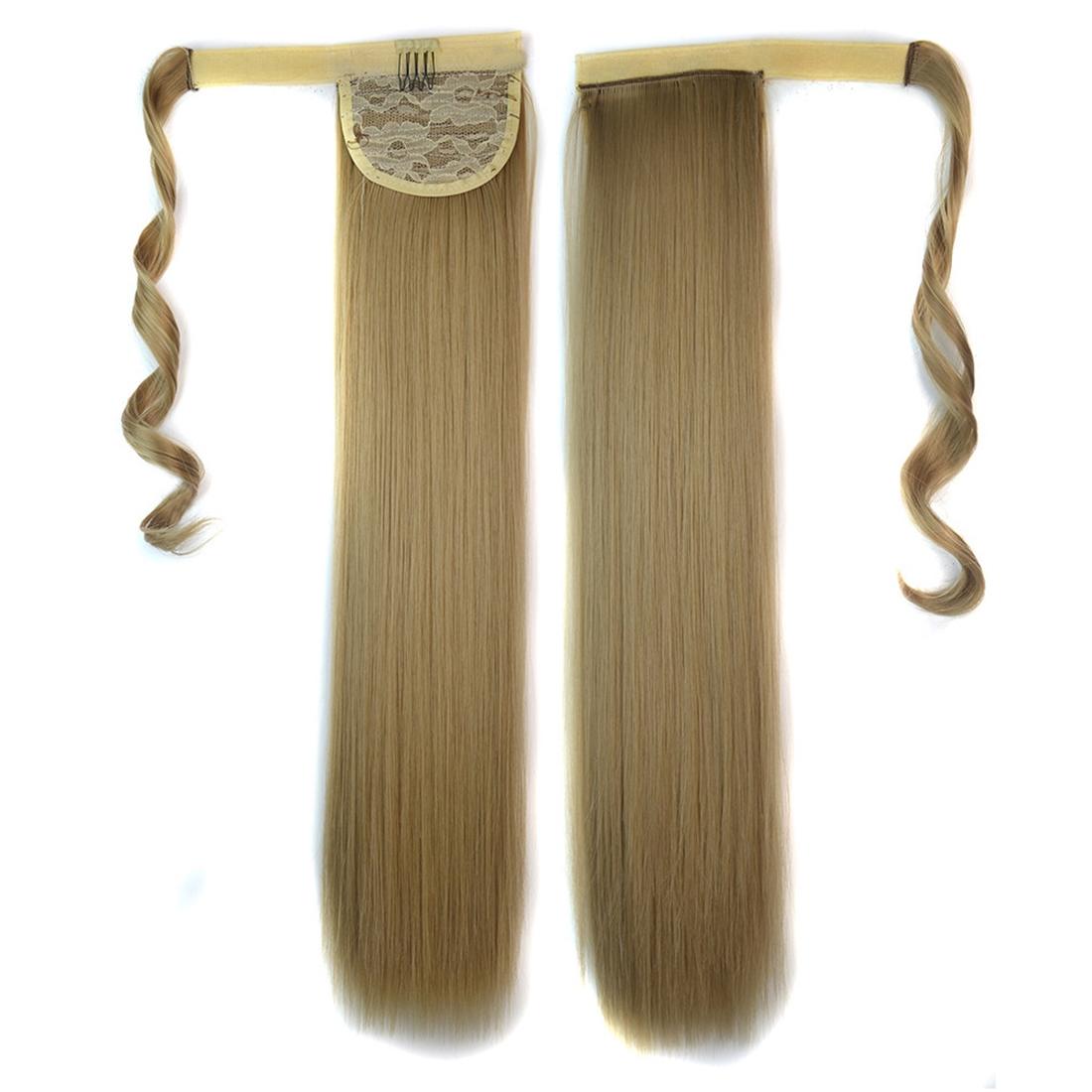 16 Long Straight Invisible Bandage Style Ponytail Wig - No Code-1915197050396479488