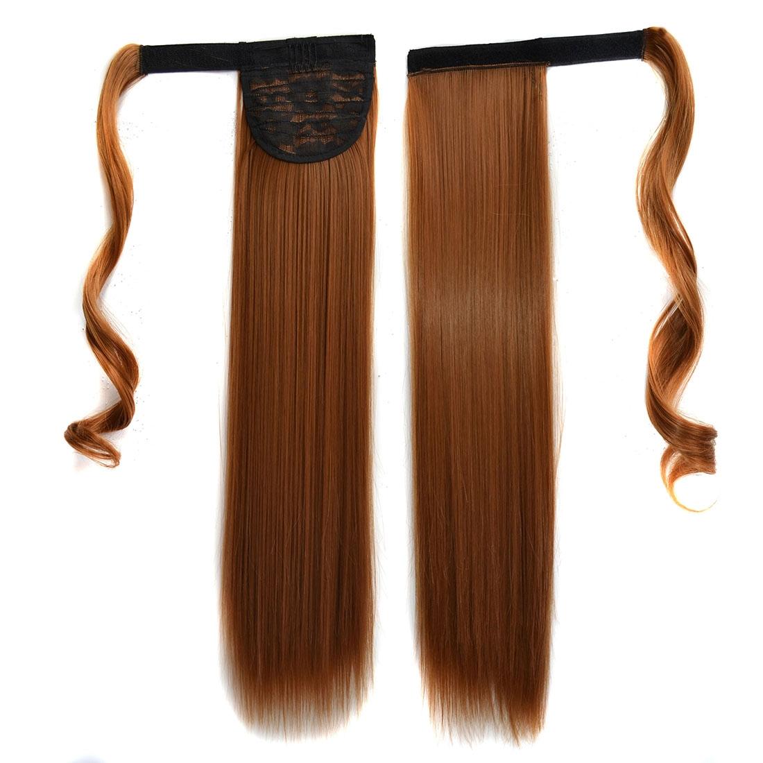 Long Straight Ponytail With Invisible Bandage Band - 27-1915197208236527617