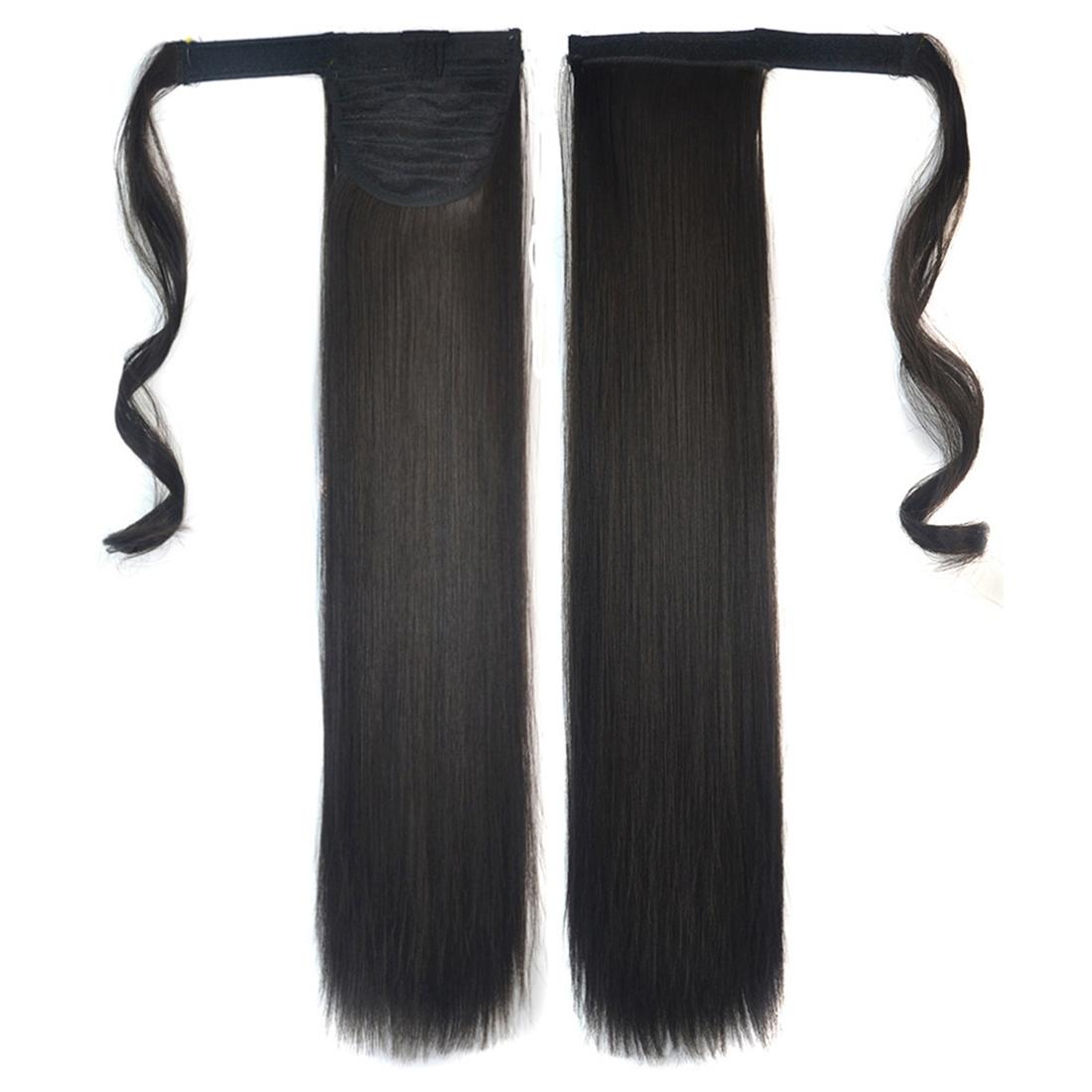 Long Straight Invisible Bandage Wig Ponytail - No Code-1915196994914226177