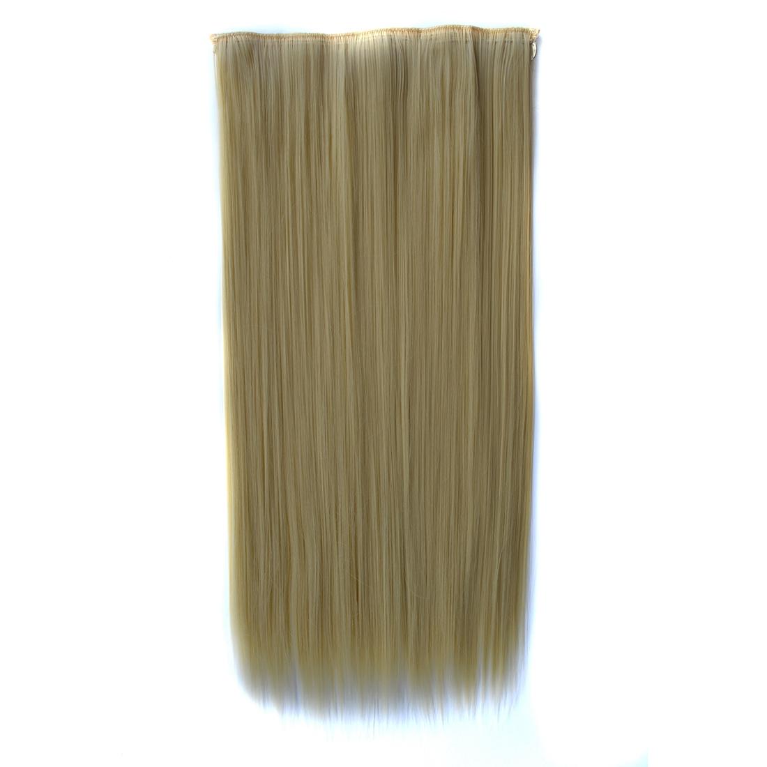 Long Straight Clip-In Wig Extension - 5 Clips - Blonde-1915197218520961025