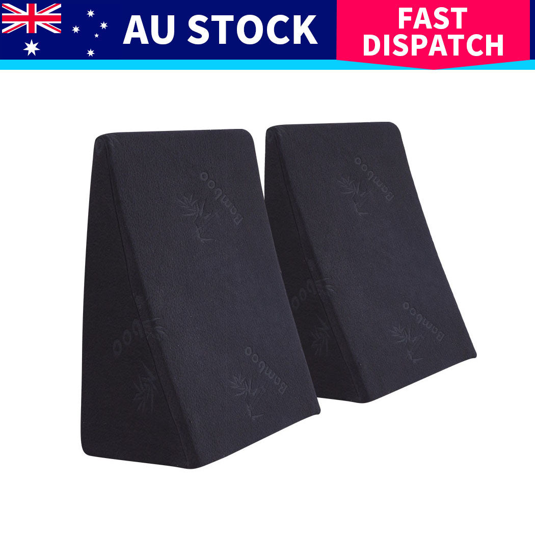 Cool Gel Memory Foam Bed Wedge Pillow-1942353652513640457