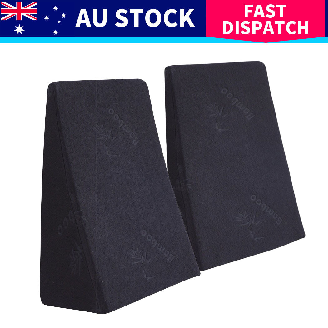 Cool Gel Memory Foam Bed Wedge Pillow With Cover-1942353651691556873