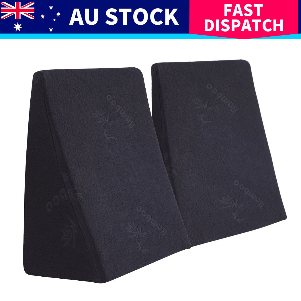 Cool Gel Memory Foam Bed Wedge Pillow With Cover-1942353651905466377