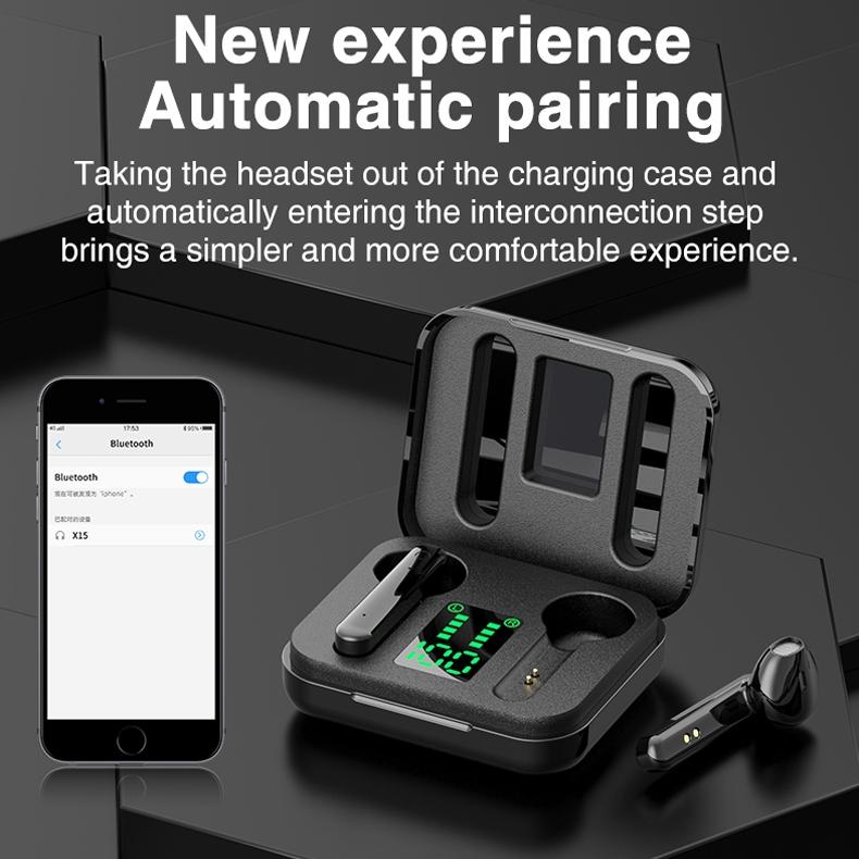 Wireless Bluetooth Earphones With Charging Box & Led Display-1915196637760851973