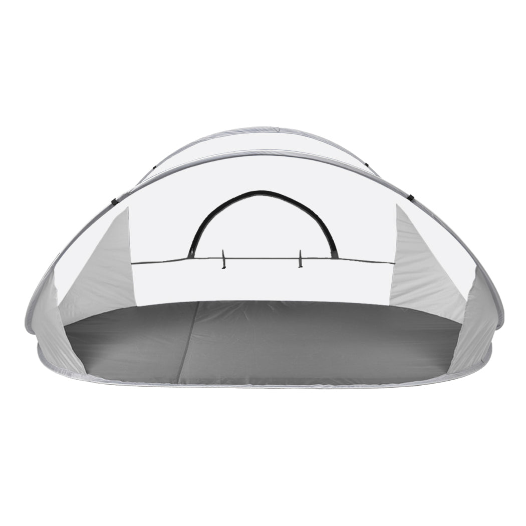 Mountview Pop Up Tent Camping Beach Grey-1942352873669136385