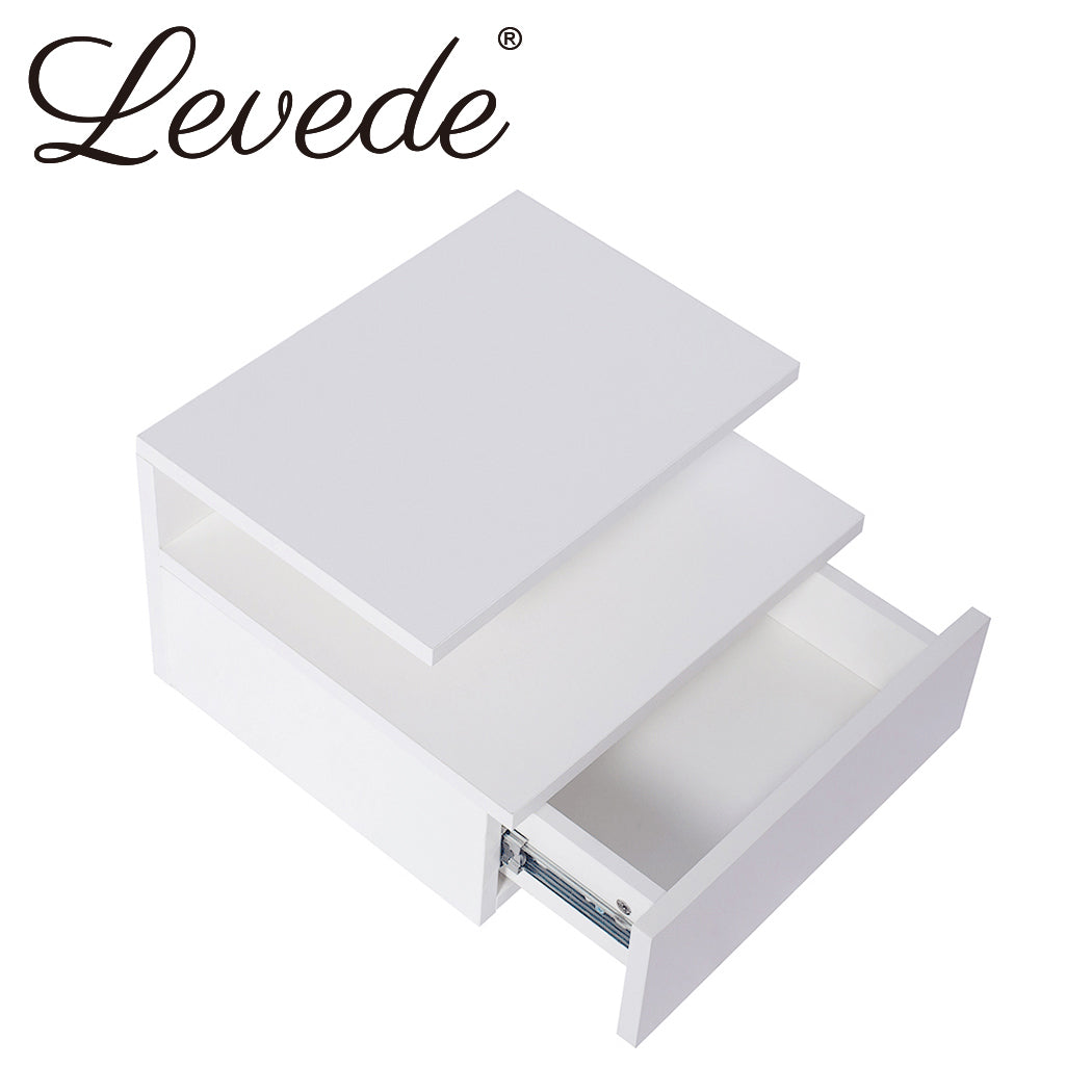 Levede 2x Bedside Tables Side Table White-1910113068977885185