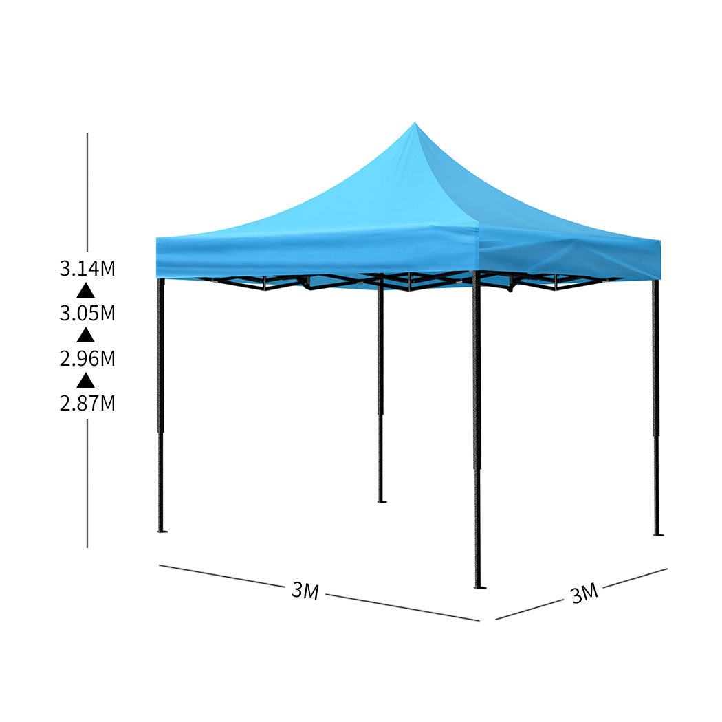 Mountview Gazebo Tent 3x3 Outdoor Marquee Black-1942352883987124226