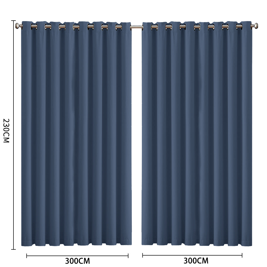 2x Blockout Curtains Panels 3 Layers-1942353386791899138