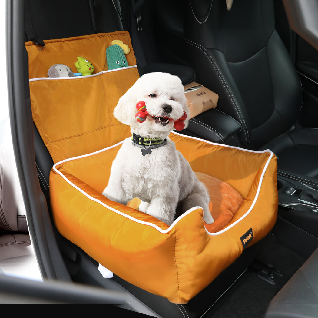 PaWz Pet Car Seat Travel Safety Carrier Orange-1942352757369475079