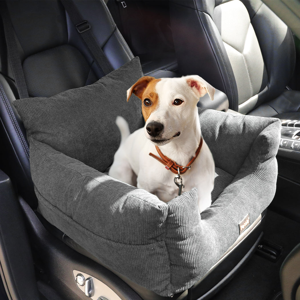 PaWz Pet Car Booster Seat Dog Protector M Grey Medium-1942352753527492615