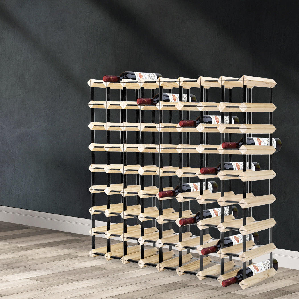 Levede 72 Bottle Timber Red Wine Rack-1942353774966345734