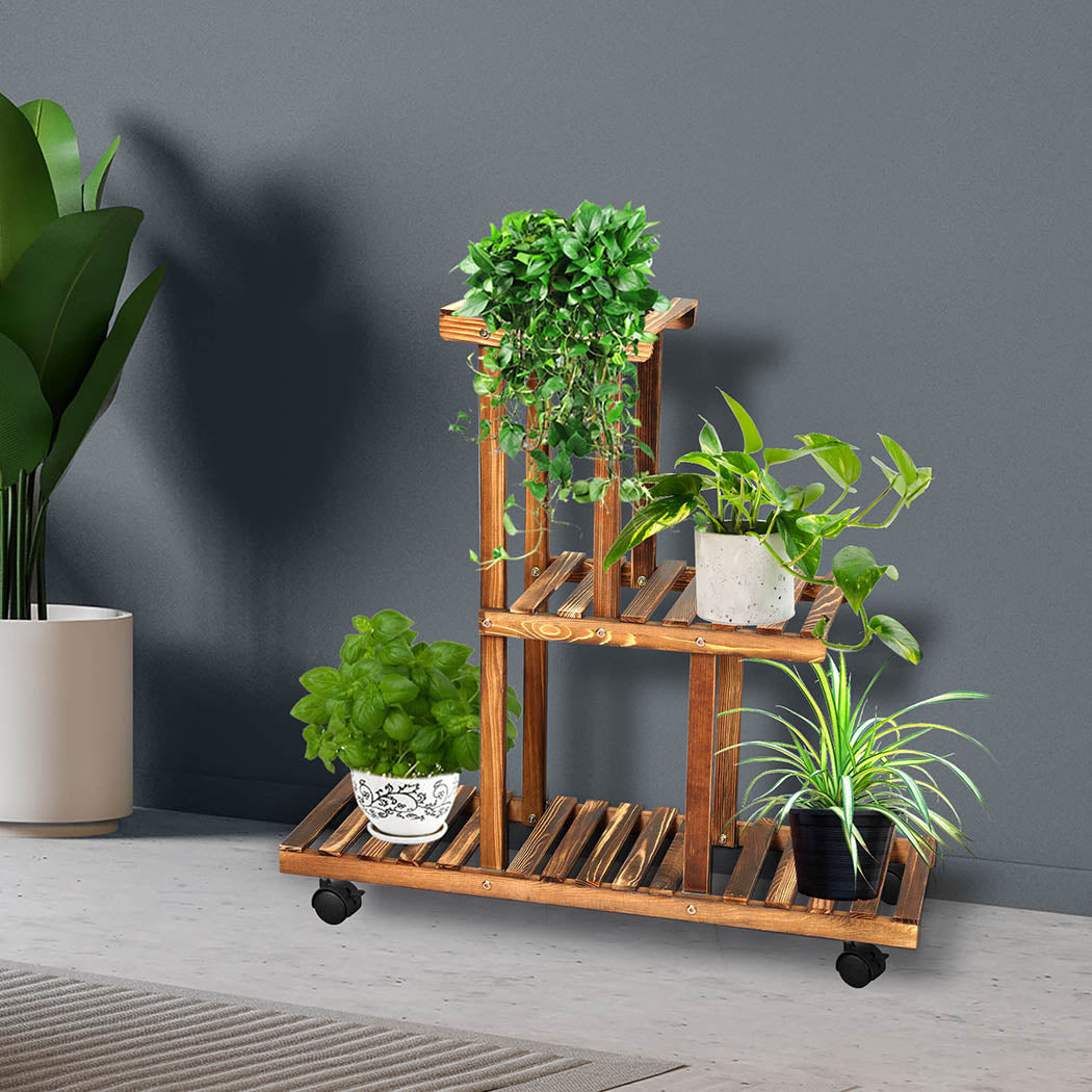 Levede 3-Tier Plant Stand Wood Wooden-1942353761037062150