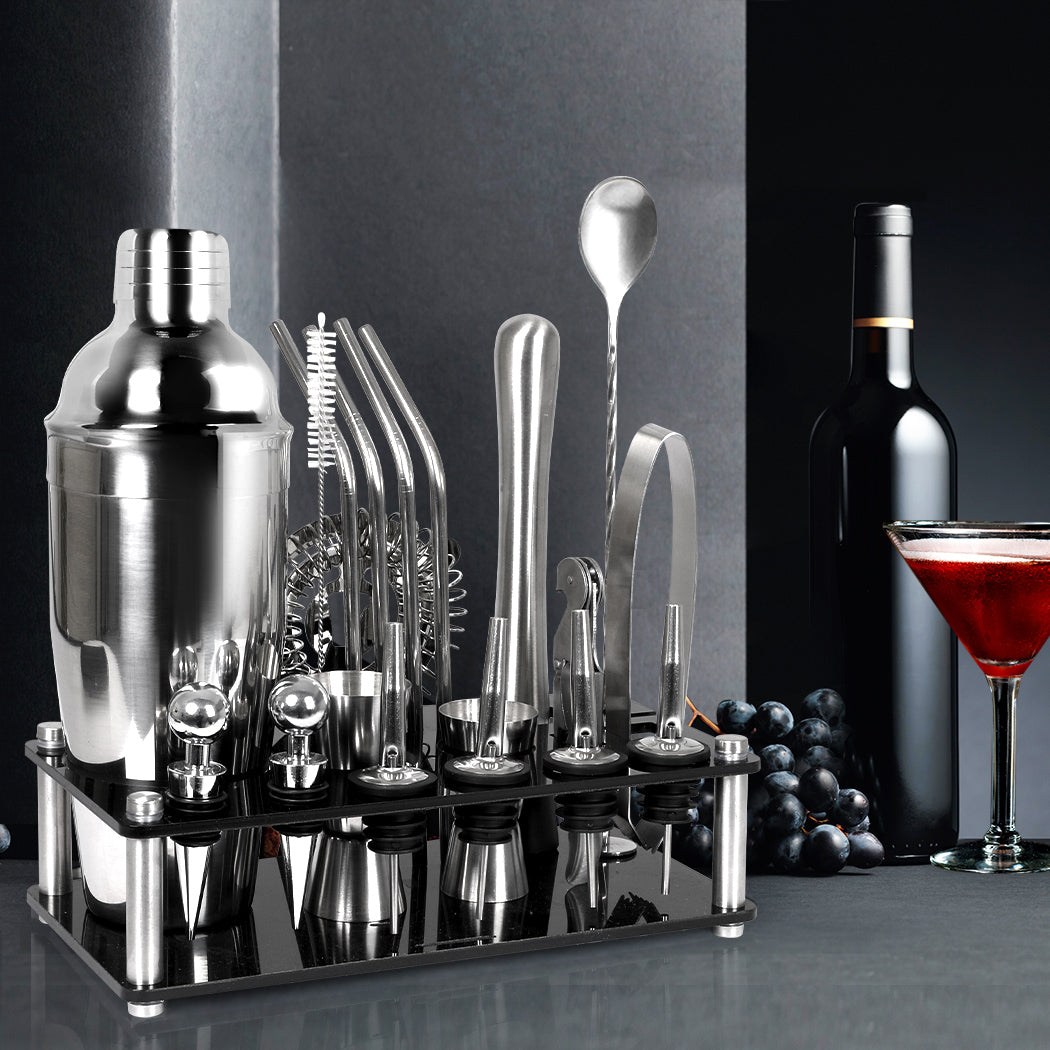 Cocktail Shaker Set Stainless Steel-1942353775138312198