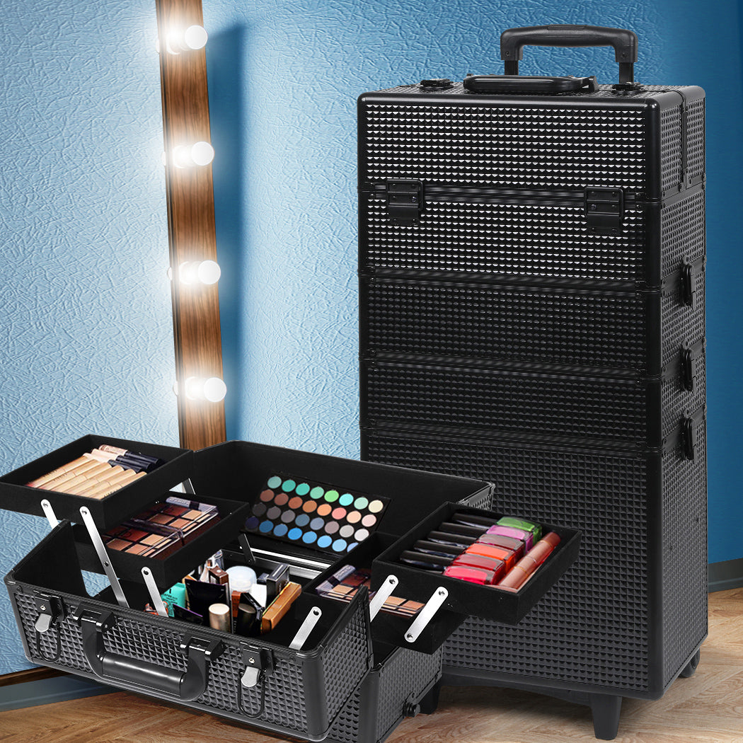 Professional Makeup Case Organizer Box Black-1942353090313326598