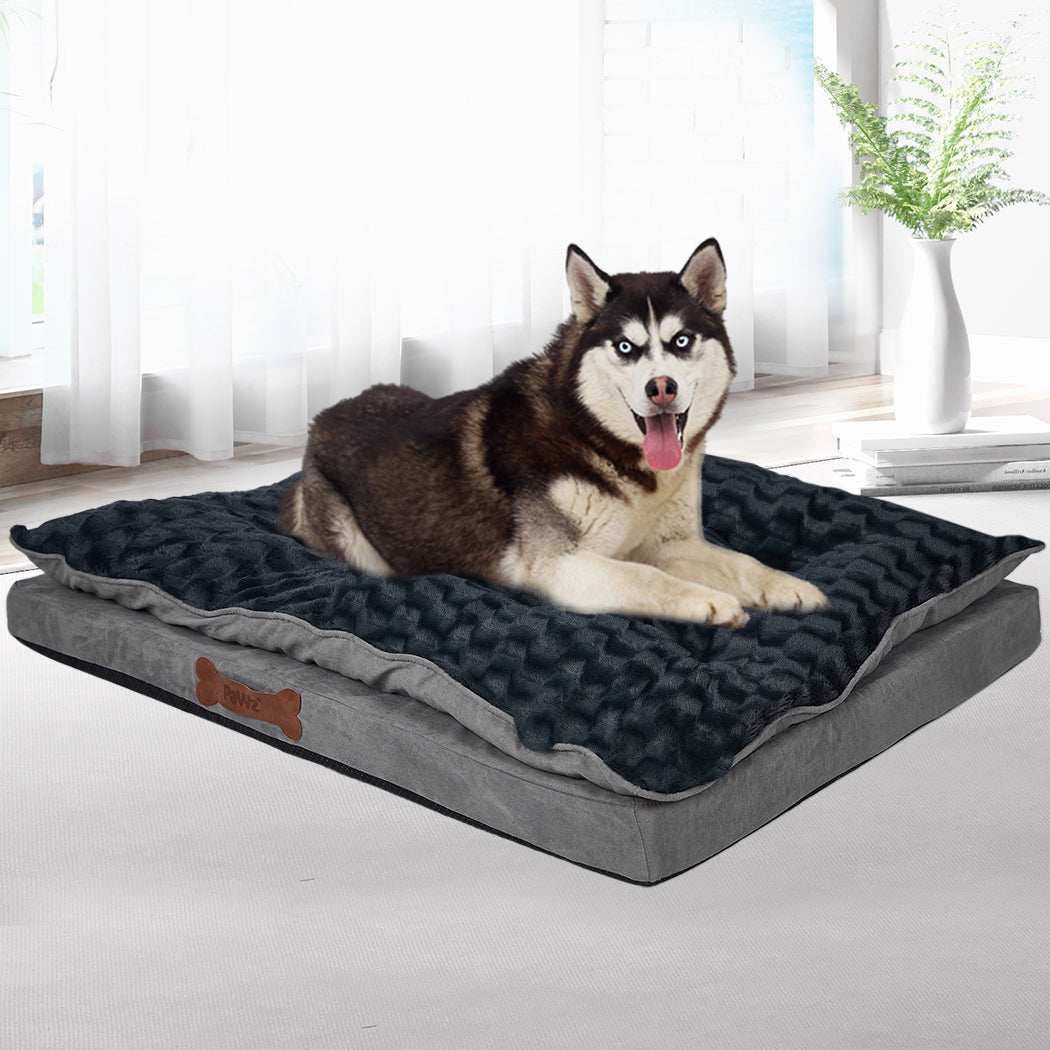 Dog Calming Bed Warm Soft Plush Comfy M Grey Medium-1942353078728658950