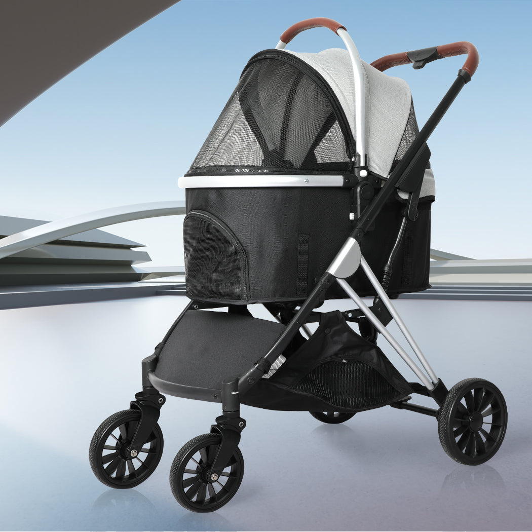 PaWz 4 Wheels Pet Stroller Dog Cat Pram-1942352822020476934
