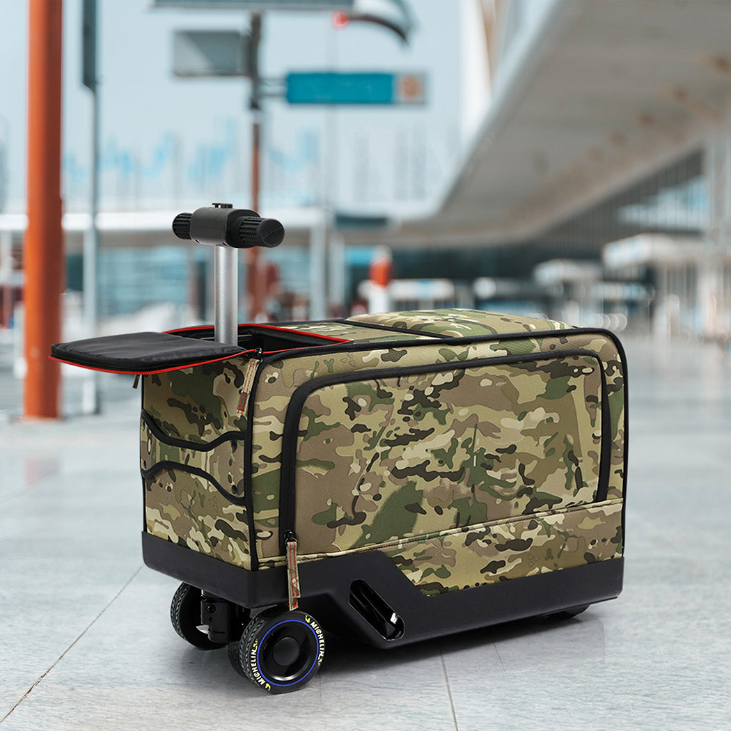 Slimbridge 20" Electric Riding Luggage Suitcase Green Colour-1942352949422460934